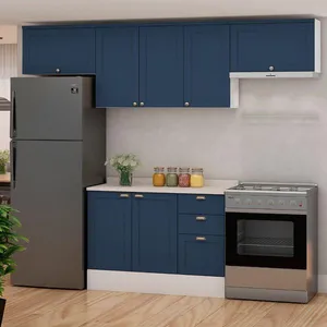 Armário De Cozinha Completo Genialflex Iluminata 4 Pçs Br Az