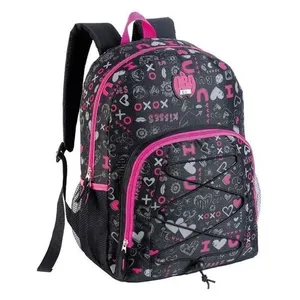 Mochila Escolar Infantil Sbdv-2033 Estampada Preto - Fuseco