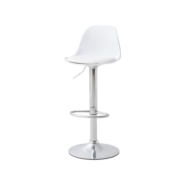 Banqueta Eiffel Design Eames Assento PP Base Madeira Conthey Branco
