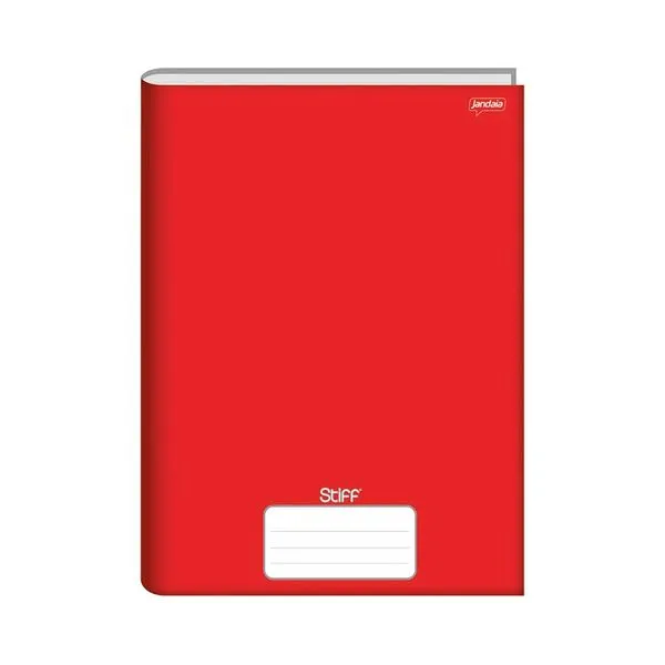 Caderno Universitário Jandaia Brochura Capa Dura 1 Matéria Vermelho