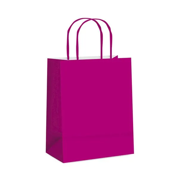 Sacola de Papel Cromus Rosa Pink G 32x26,5x13cm