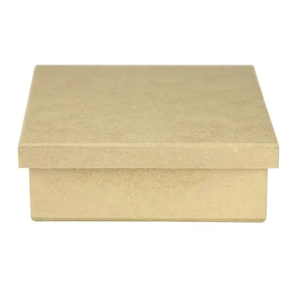 Caixa Mdf Rustika Lisa Reta com Tampa 15x15x5cm