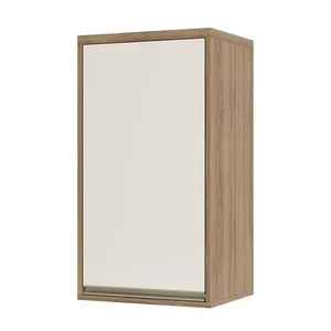 Armário Aéreo 40cm 1 Porta 1 Prateleira Mel Vanilla C/Pérola