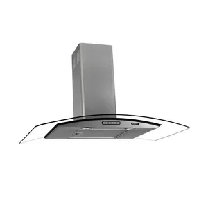 Coifa Vidro Curvo Parede Inox 75cm-5 Bocas Terim 110V