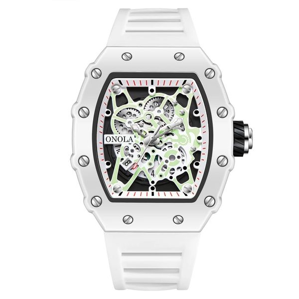 Relógio De Quartzo De Silicone Para Homens tamanho unico / Branco