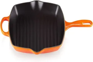 GRELHA QUADRADA LE CREUSET 26CM SIGNATURE Vermelho