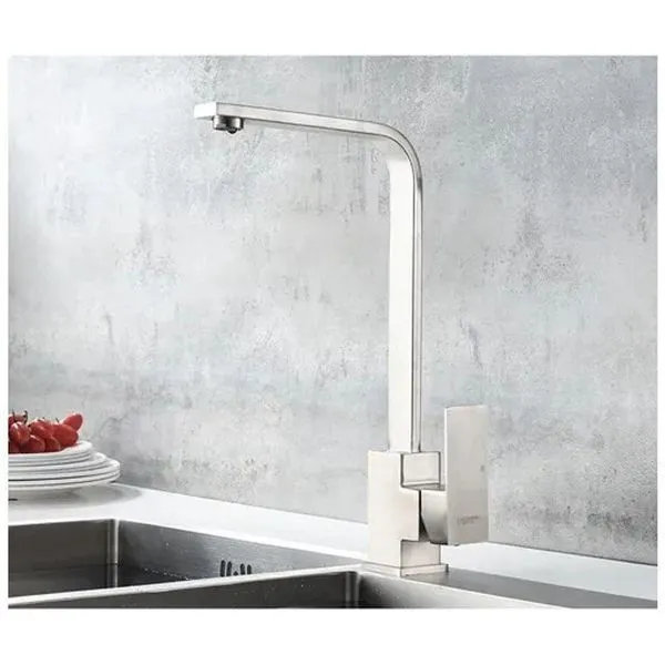 Torneira Cozinha Gourmet Bancada Misturador Monocomando Torneira Dubai Gourmet Monocom:prata