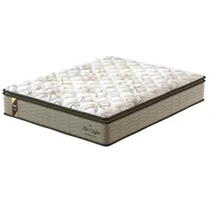 Colchão Queen Size Probel Fort Comfort D40 com Molas Prolastic e Pillow Top 34x158x198 Branco com Bege