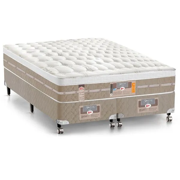 Cama Box King Size Silver Star Air com Molas Ensacadas 71x180x200cm Castor n/a