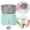 Mini Processador Elétrico Moedor Alimentos USB Azul