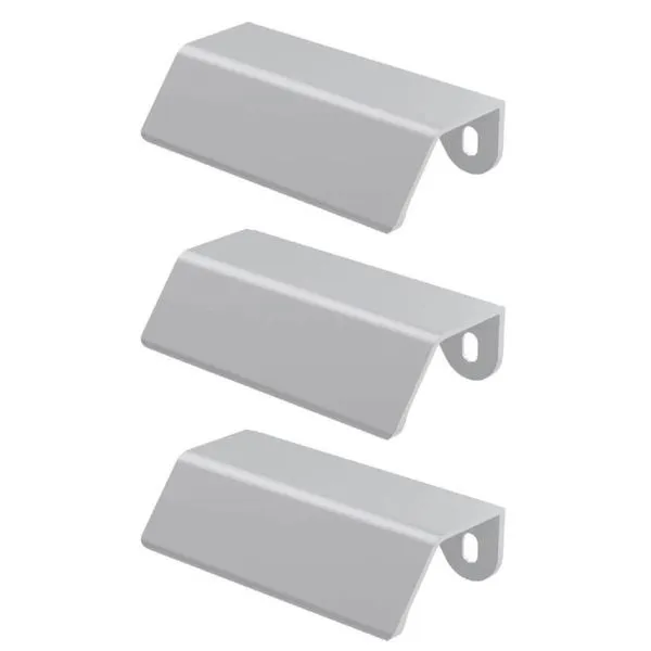 Kit 3 Puxadores Alça de Sobrepor Cromado Para Móvel Armários Gavetas PV2280
