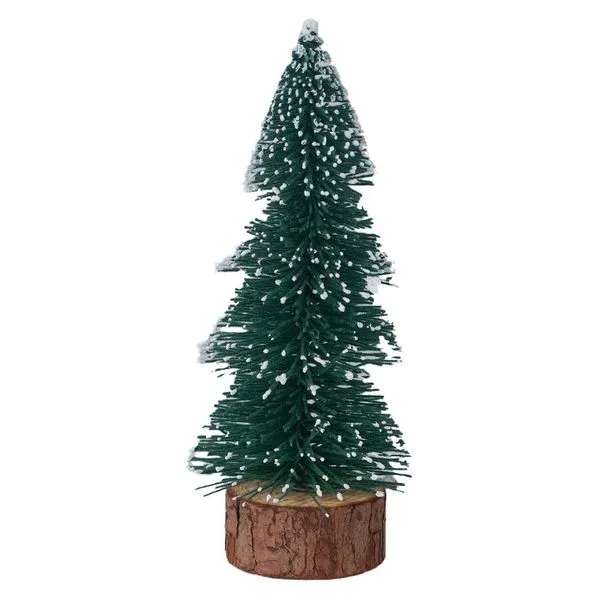 Mini Árvore de Natal 15Cm com Flocos de Neve D&A Verde