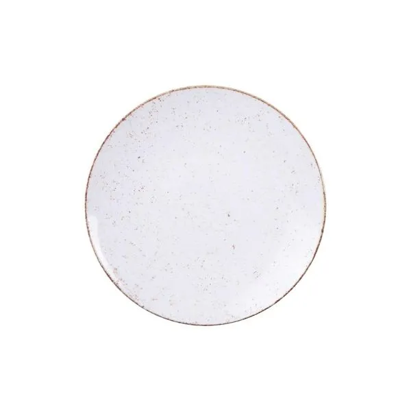 Prato Sobremesa Rústico 21 cm Porcelana Decorada Tramontina