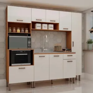Armário De Cozinha Completo Genialflex Essência Freijo White Laca