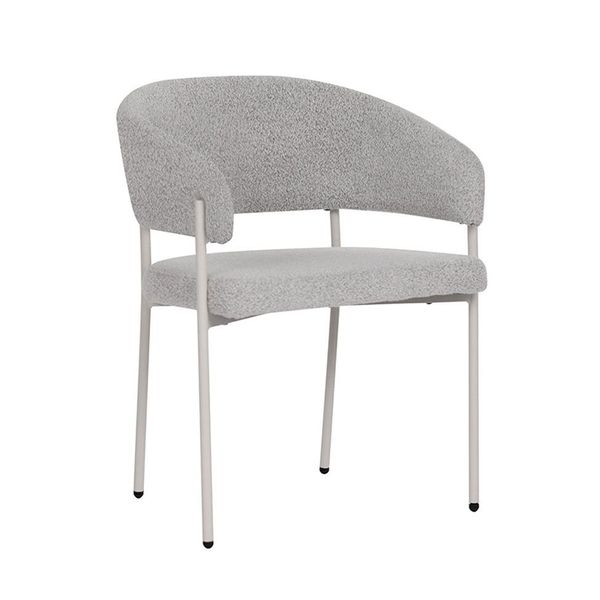 Cadeira Bari Bouclé Cinza