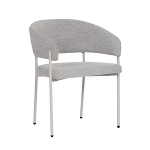 Cadeira Bari Bouclé Cinza