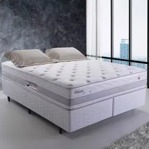 Colchão Queen Size Herval Vitalle com Molas Maxspring Cinza