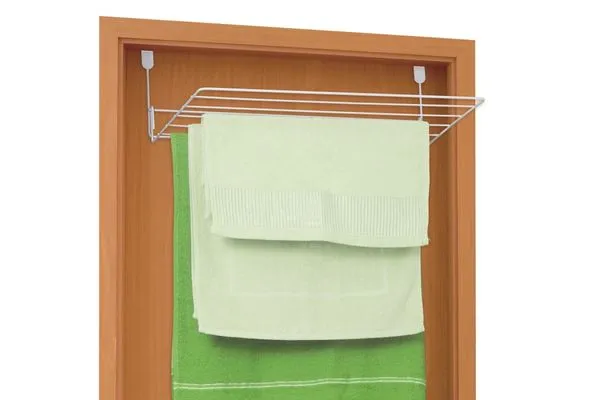 Varal Dobrável Porta Toalha Suporte Secador de Roupa Sem furo Branco