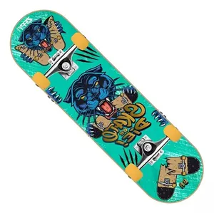 Skate Semi Profissional Juvenil Completo Shape Com Lixa Estampa Tigre 78cm Zippy Toys Skateboard Infantil Criança Radical