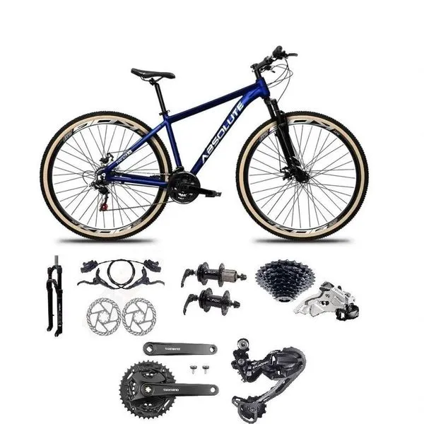 Bicicleta Aro 29 Absolute Nero 5 Câmbios Shimano Deore-altus 27v Freio Hidráulico Garfo Com trava Azul 15