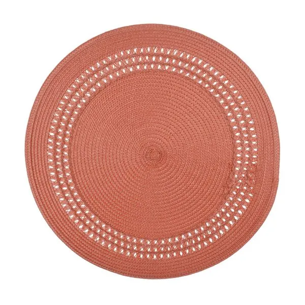Jogo Americano Flor Arte Luna em Polipropileno Laranja 38cm 1 Peça