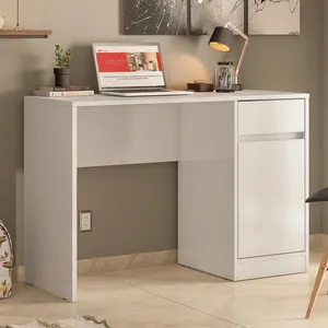 Escrivaninha Office Morada com 1 Porta e 1 Gaveta Demóbile Branco