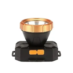 Lanterna De Cabeça Longo Alcance USB Cor:Dourado