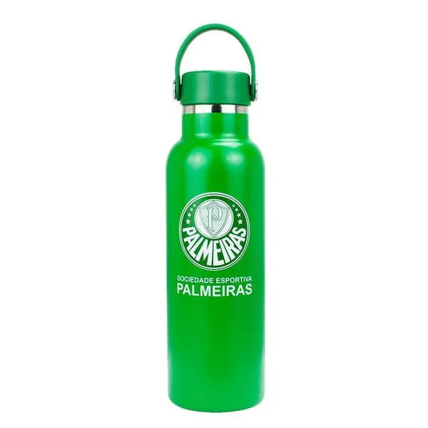 Garrafa Térmica Palmeiras Tampa Com Alça 500ml Oficial