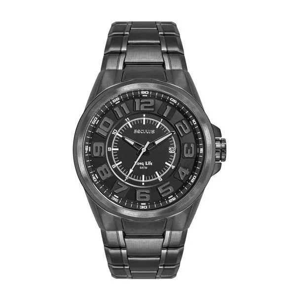 Relógio Seculus Masculino Ref: 44317gpsvsa3 Esportivo Black