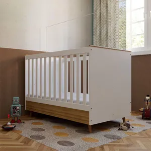 Berço 2 em 1 Bartira Ternura Plus Branco Wood