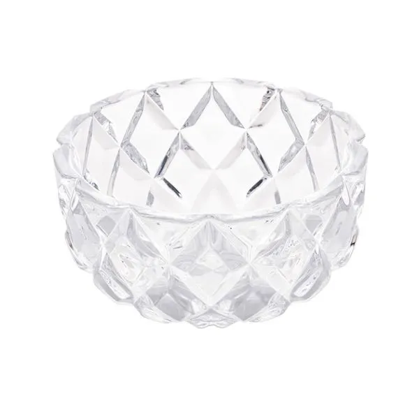 Centro de Mesa Lyor Redondo em Cristal Diamond 18x10cm Transparente