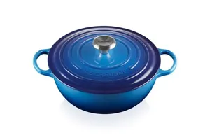 PANELA MARMITA LE CREUSET SIGNATURE FERRO ESMALTADO 26CM AZURE BLUE 21114262200430