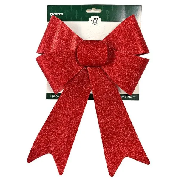 Laço de Natal PVC 23X36m Cazza Vermelho