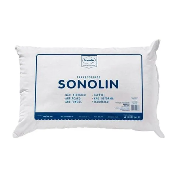 Travesseiro Sonolin Prime em Fibra Siliconada 50x70cm Branco n/a
