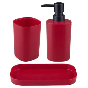 Kit para Pia Banheiro Rayco Vermelha