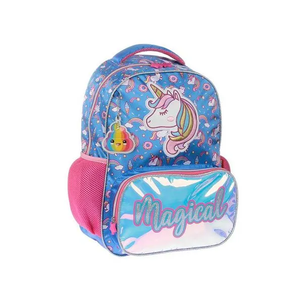 Mochila Infantil Gosuper Unicórnio Fal Azul Royal 16"