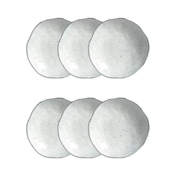 Conjunto de Pratos Fundos Porto Brasil Orgânico Echo Branco 600ml - 6 Peças