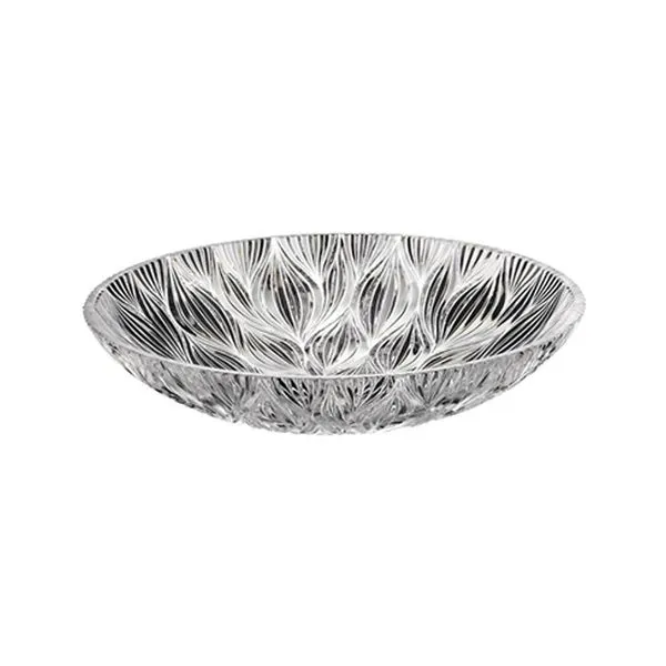 Centro de Mesa em Cristal Ecológico Bohemia Onion Design Folhas 26x6cm
