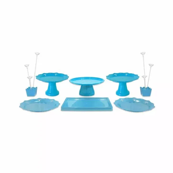 Kit Festa Produfest com 8 Peças Azul Bebê