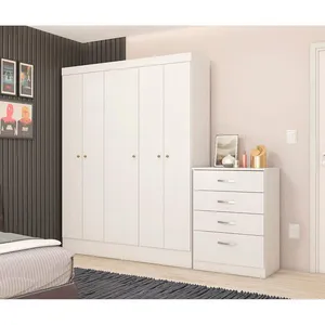 Guarda Roupa Ártico + Cômoda Astral Demóbile Branco