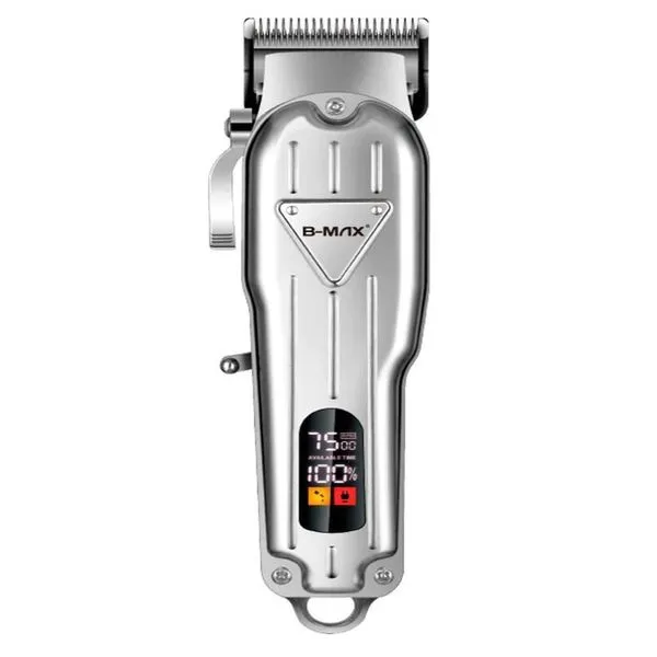 Máquina De Cortar Cabelo em Metal Cromado Profissional Kemei Km-1996