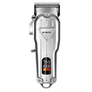Máquina De Cortar Cabelo em Metal Cromado Profissional Kemei Km-1996