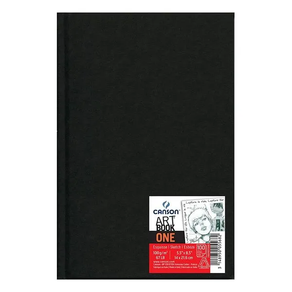 Caderno Sketch Canson Art Book One 100g A5 98 Folhas Costura