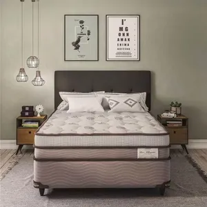 Colchão Casal Ortobom New Magestic com Ortopillow e Molas Ensacadas Marrom/Cinza