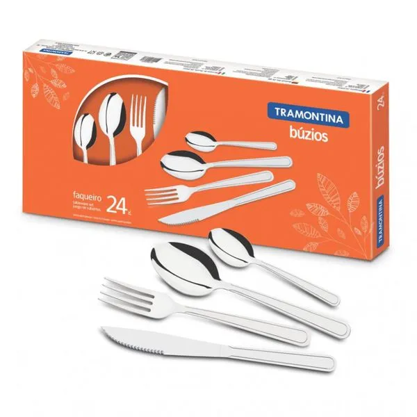 Faqueiro Tramontina Buzios Inox 23799071 24 peças Inox