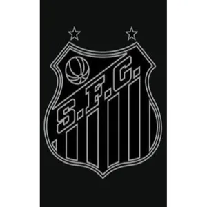 Toalha Social Academia e Mão Buettner Jacquard Veludo 100% Algodão Futebol Santos 33cmx50cm Preto
