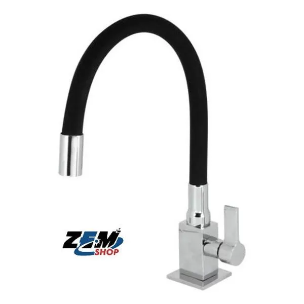 Torneira Cozinha Mesa-bancada-cuba Gourmet Silicone Black Acabamento Brilhante Cor Preto