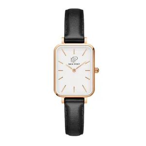 Relógio Feminino Quadrado De Pulso Analógico New Port Rosé