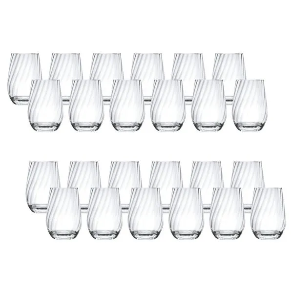 Kit 24 Copos de Vidro Ravena 480ml Nadir