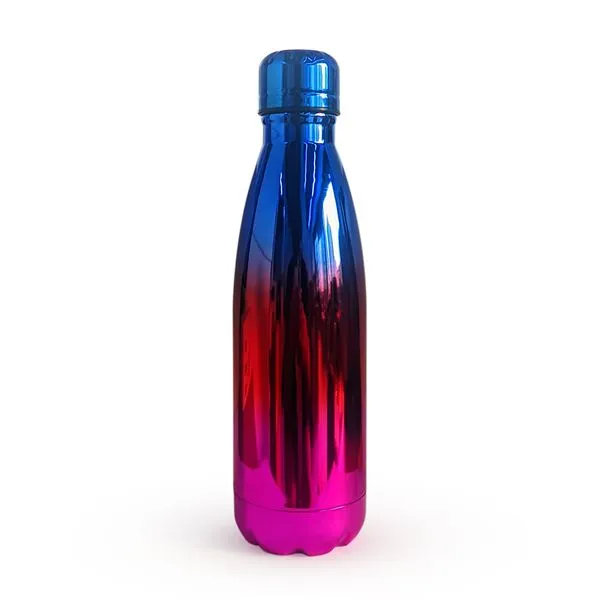 Garrafa Térmica 500ml Aço Inoxidável Parede Dupla Modelo Sole Sport Colos Conserva Quente e Frio Azul/Roxo